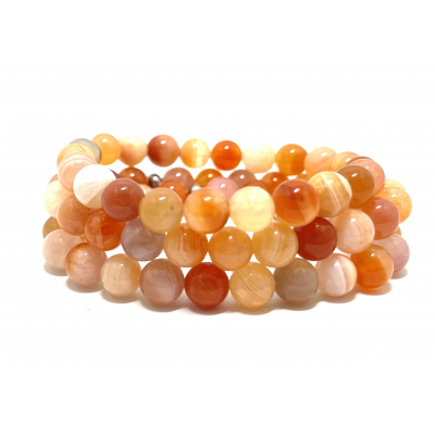 AGATE BOTSWANA ORANGE EXTRA 8 MM