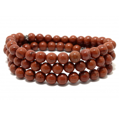 JASPE ROUGE 6MM - BRACELET LITHOTHÉRAPIE