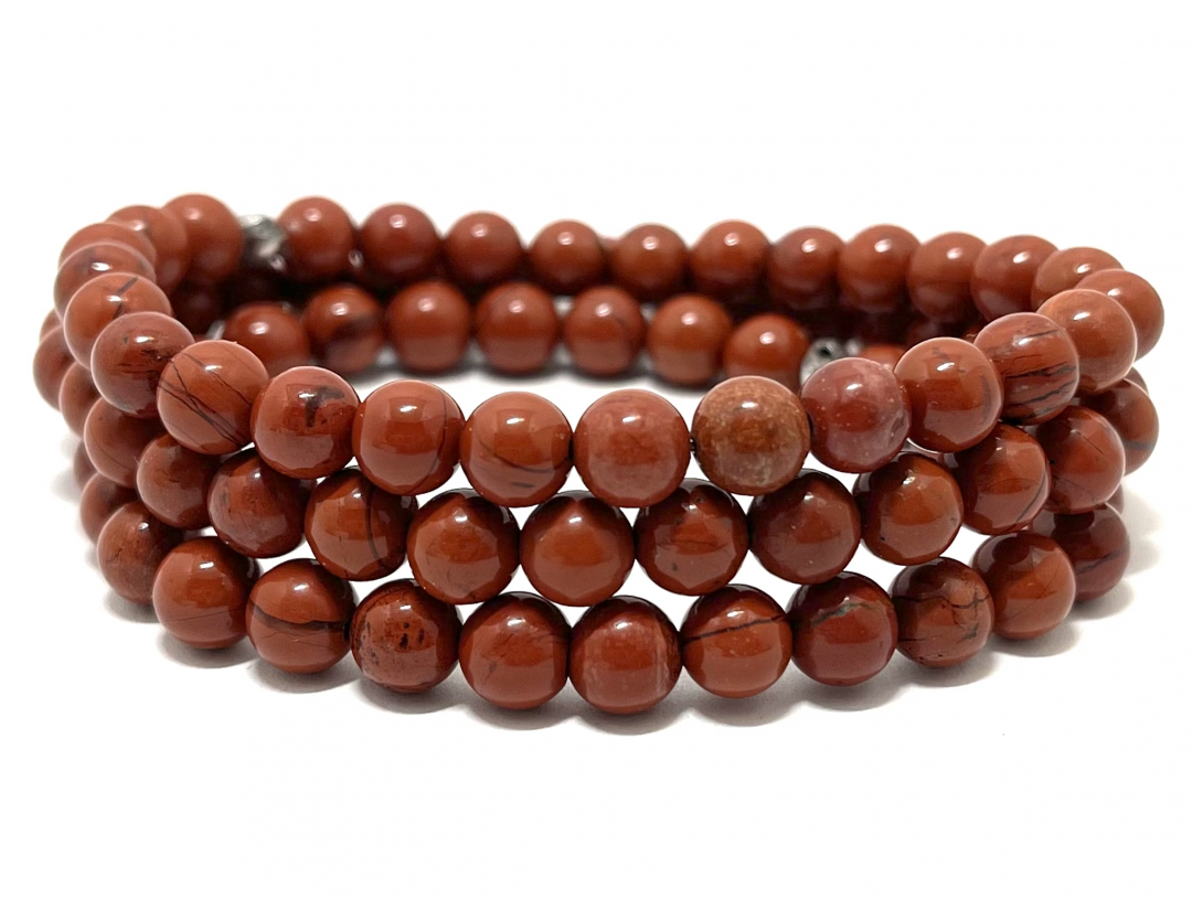 JASPE ROUGE 6MM - BRACELET LITHOTHÉRAPIE