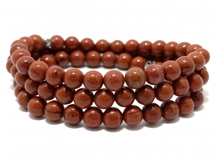 JASPE ROUGE 6MM - BRACELET LITHOTHÉRAPIE