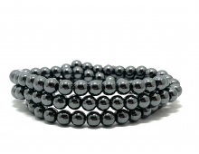 HEMATITE 6 MM - BRACELET LITHOTHÉRAPIE