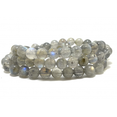 LABRADORITE CLAIRE 8 MM - BRACELET LITHOTHÉRAPIE