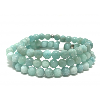 AMAZONITE EXTRA 6 MM - BRACELET LITHOTHÉRAPIE