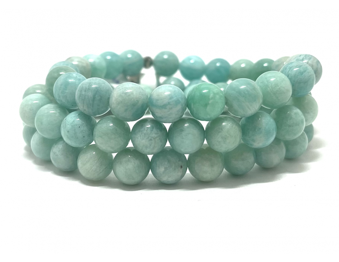 AMAZONITE EXTRA 8 MM - BRACELET LITHOTHÉRAPIE