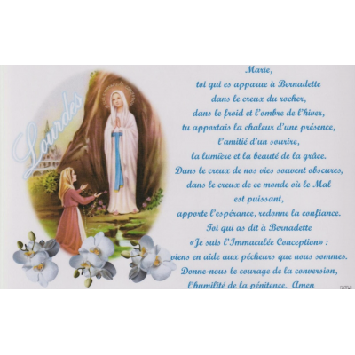 NEUVAINE  NOTRE DAME DE LOURDES