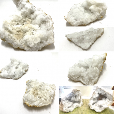 GÉODE CALCITE DU MAROC ET QUARTZ