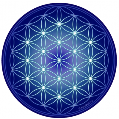 TAPIS DE SOURIS HARMONISANT - FLEUR DE VIE BLEU 3IÈME OEIL