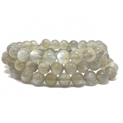 LABRADORITE CLAIRE GRADE 7A DE MADAGASCAR - 8 MM