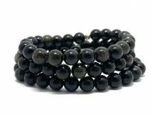 OBSIDIENNE DOREE 8 MM - BRACELET LITHOTHÉRAPIE