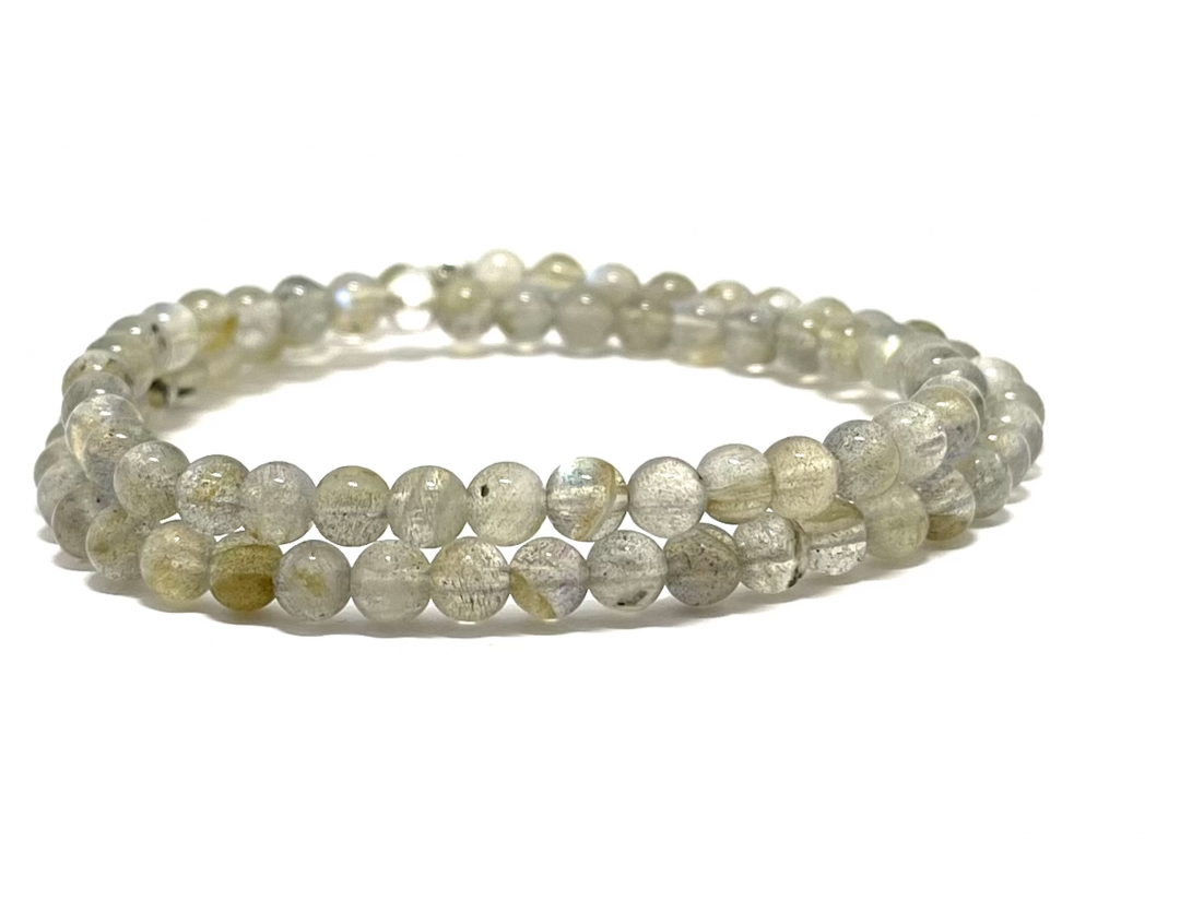 LABRADORITE 4,5 MM - BRACELET LITHOTHÉRAPIE