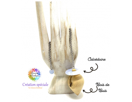 PENDULE BOIS & PIERRES - CRÉATION SPÉCIALE -