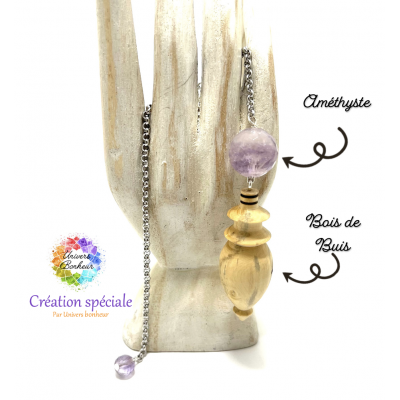 PENDULE BOIS & PIERRES - CRÉATION SPÉCIALE -