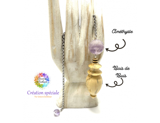 PENDULE BOIS & PIERRES - CRÉATION SPÉCIALE -