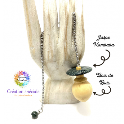 PENDULE BOIS & PIERRES - CRÉATION SPÉCIALE -