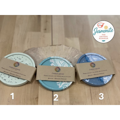 VIDE POCHE JESMONITE ET FLEUR DE VIE EN BOIS