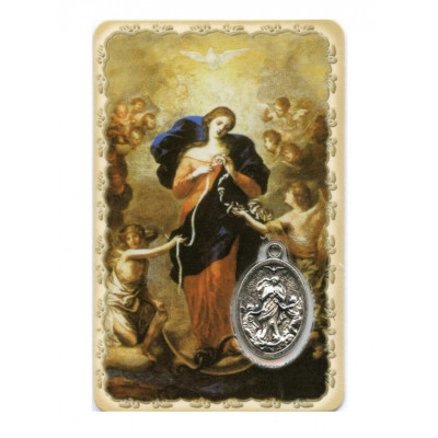 CARTE MÉDAILLE DE MARIE QUI DEFAIT LES NŒUDS