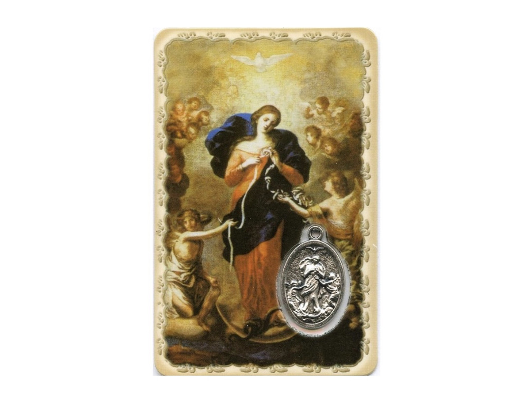 CARTE MÉDAILLE DE MARIE QUI DEFAIT LES NŒUDS
