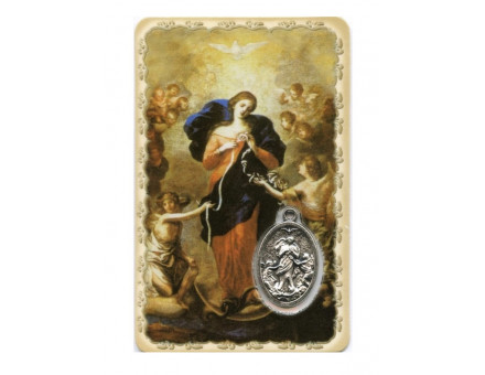 CARTE MÉDAILLE DE MARIE QUI DEFAIT LES NŒUDS