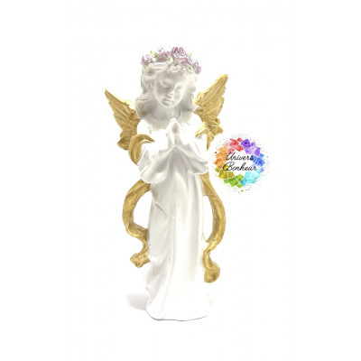 ANGE DORÉ ET FLEUR 13,5 CM