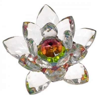 FLEUR DE LOTUS CRISTAL MOYEN 8.5 cm