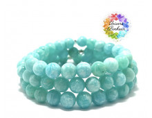 AMAZONITE EXTRA DU MOZAMBIQUE - GRADE 5A - 8MM - BRACELET LITHOTHÉRAPIE