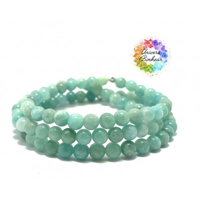 AMAZONITE EXTRA DU MOZAMBIQUE - GRADE 5A - 6 MM - BRACELET LITHOTHÉRAPIE
