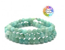 AMAZONITE EXTRA DU MOZAMBIQUE - GRADE 5A - 6 MM - BRACELET LITHOTHÉRAPIE