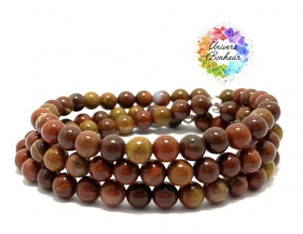 BOIS FOSSILISÉ ROUGE DU BRÉSIL - 6 MM