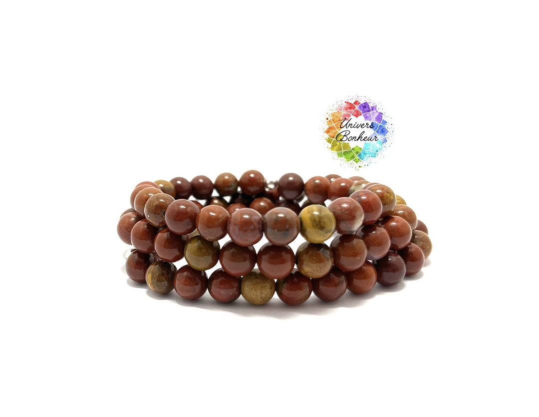 BOIS FOSSILISÉ ROUGE DU BRÉSIL - 8 MM