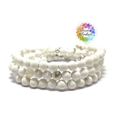 AGATE FEU BLANCHE - BRESIL - 6 MM