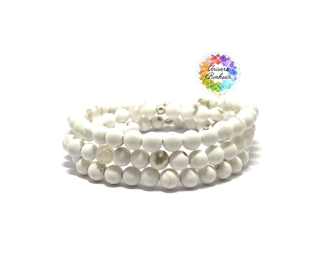 AGATE FEU BLANCHE - BRESIL - 6 MM