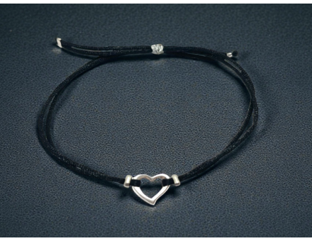 BRACELET RÉGLABLES COEUR ARGENT 925