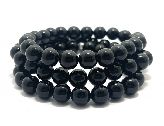 ONYX NOIRE 8MM - BRACELET LITHOTHÉRAPIE
