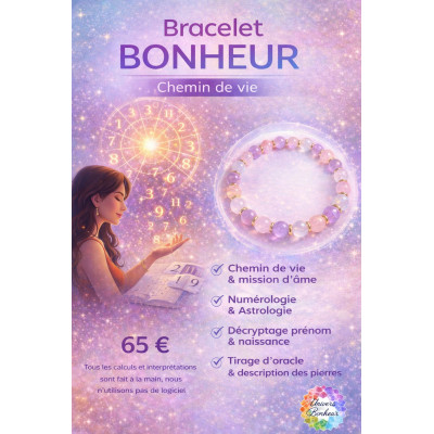 BRACELET  CRÉATION LITHOTHÉRAPIE BONHEUR ENFANT (0 à 13 ans)