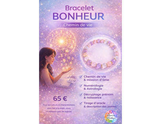 BRACELET  CRÉATION LITHOTHÉRAPIE BONHEUR ENFANT (0 à 13 ans)