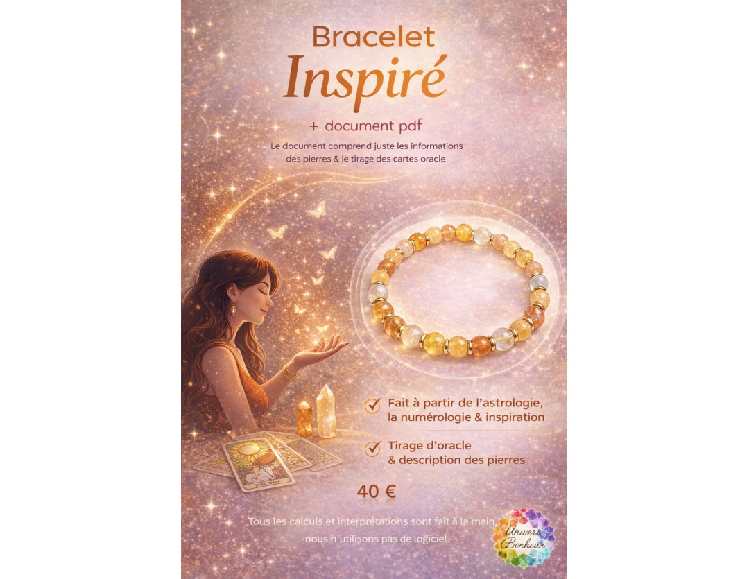 BRACELET CRÉATION LITHOTHÉRAPIE - INSPIRÉ ENFANT (0 à 13 ans)