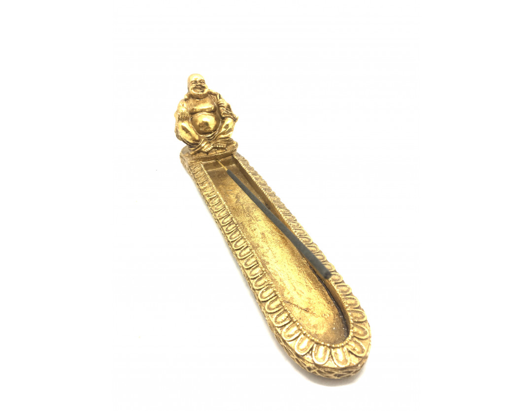 Porte encens résine or