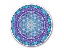 FLEUR DE VIE AUTOCOLLANT ET LOTUS BLEU 10.5CM