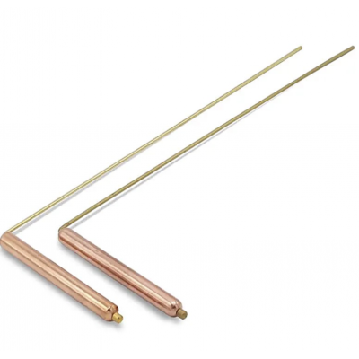 BAGUETTE  DE RADIESTHÉSIE 29 CM X 8 CM LAITON ET CUIVRE