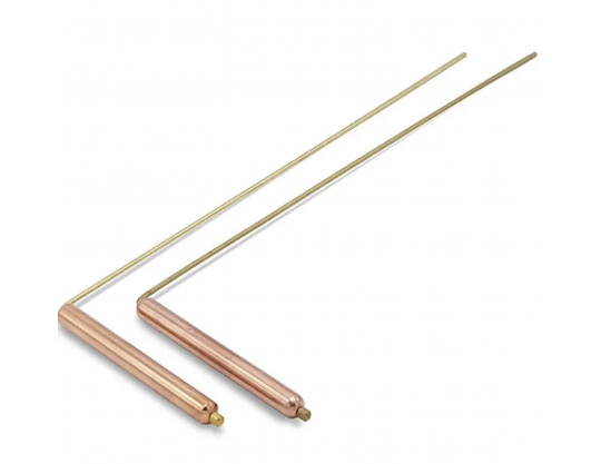 BAGUETTE  DE RADIESTHÉSIE 29 CM X 8 CM LAITON ET CUIVRE