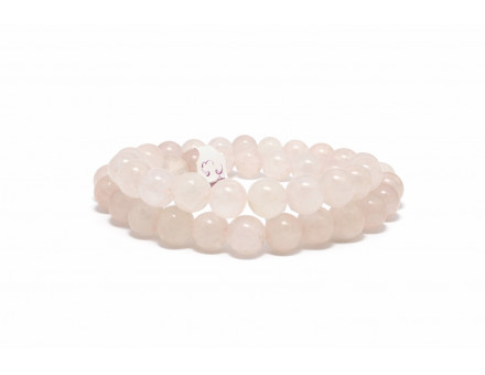 QUARTZ ROSE CLAIR 8 MM - BRACELET LITHOTHÉRAPIE
