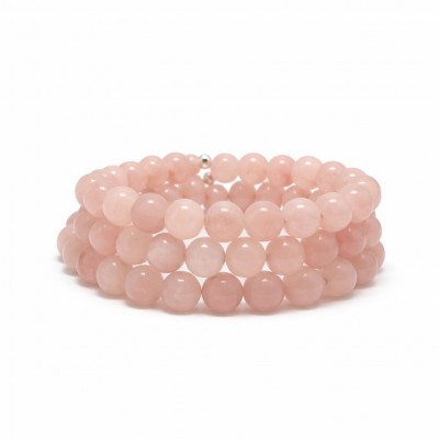 QUARTZ ROSE MADAGASCAR 8 MM - BRACELET LITHOTHÉRAPIE