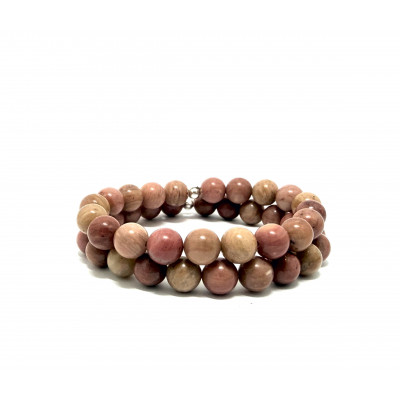 RHODONITE PLATE FACETTE - BRACELET LITHOTHÉRAPIE