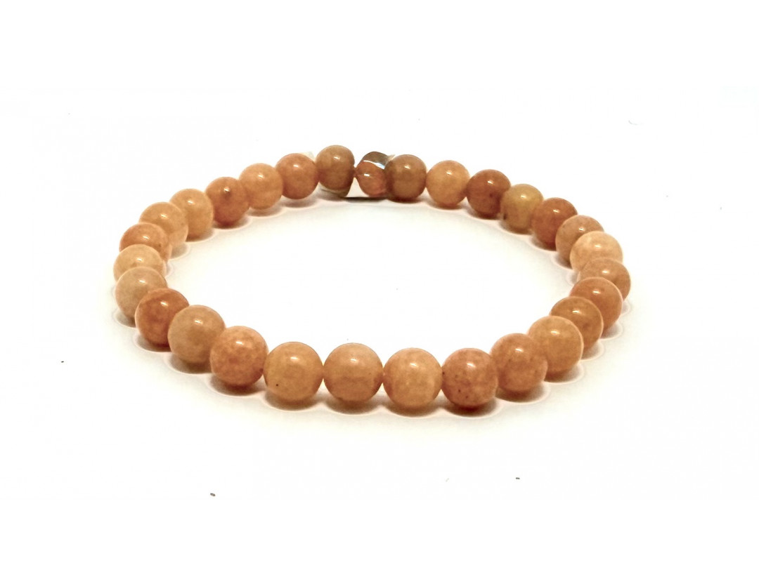 AVENTURINE ORANGE 6MM - BRACELET LITHOTHÉRAPIE