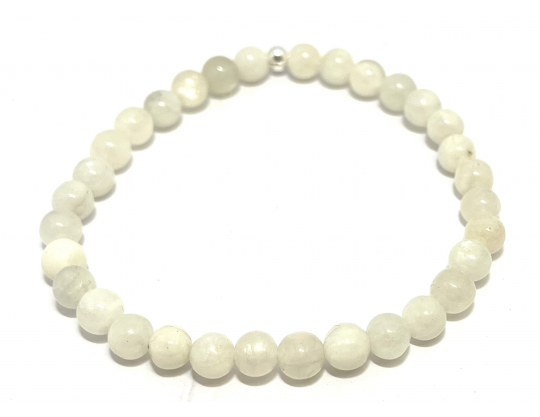 PIERRE DE LUNE 6MM - BRACELET LITHOTHÉRAPIE