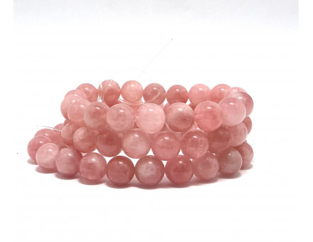 QUARTZ ROSE EXTRA MADAGASCAR 10 MM - BRACELET LITHOTHÉRAPIE