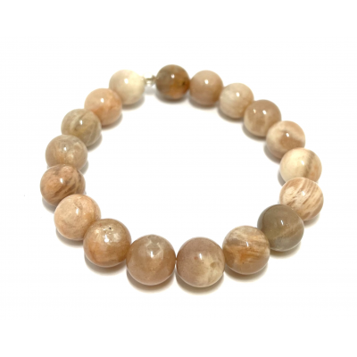 PIERRE DE LUNE 10 MM - BRACELET LITHOTHÉRAPIE