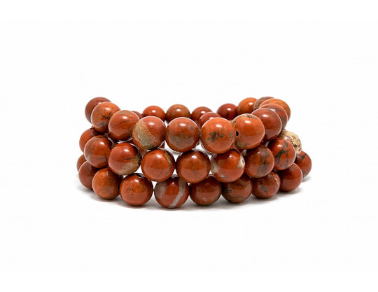 JASPE ROUGE 10 MM - BRACELET LITHOTHÉRAPIE