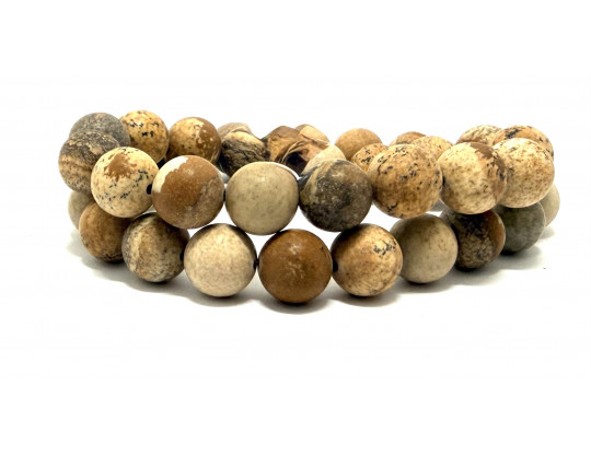 JASPE PAYSAGE 10 MM - BRACELET LITHOTHÉRAPIE