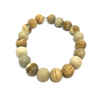 JASPE PAYSAGE 10 MM - BRACELET LITHOTHÉRAPIE